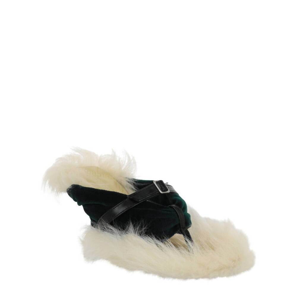 NEW BURBERRY women's step post heel sandals in green white - Picture 2 of 4